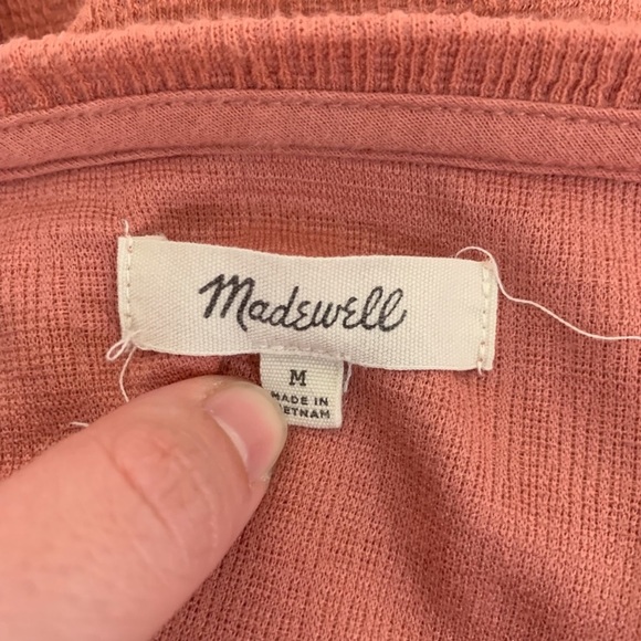Madewell Dusty Pink Skylark Cold Shoulder Tee - Picture 3 of 4